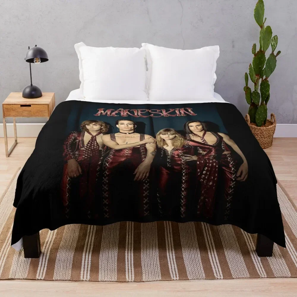 M?neskin rock band Maneskin Throw Blanket For Sofa Thin Decorative Throw Blankets