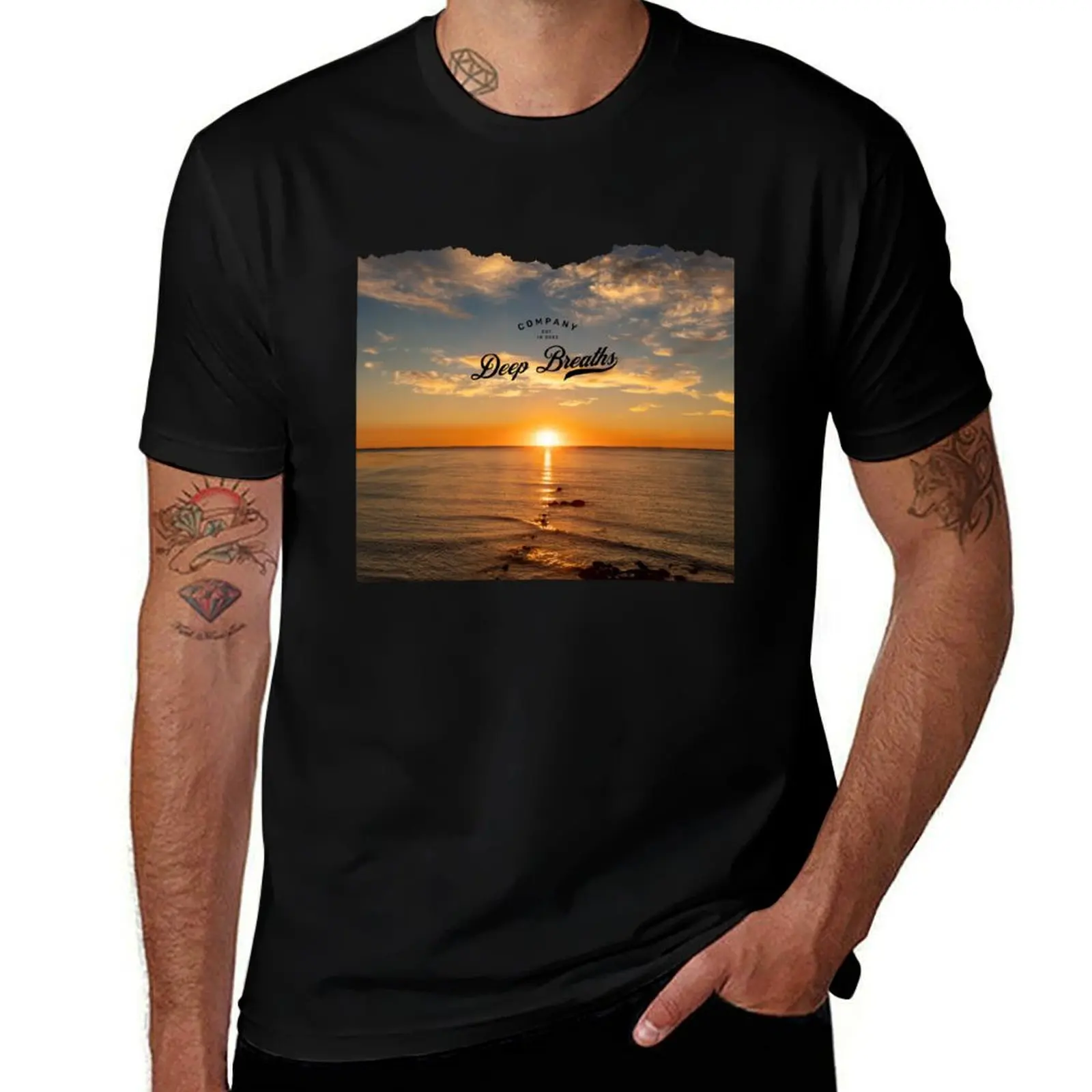 

Deep Breaths SoCal Sunset T-Shirt man t shirt funny meme t-shirts summer tops plain black t shirts men