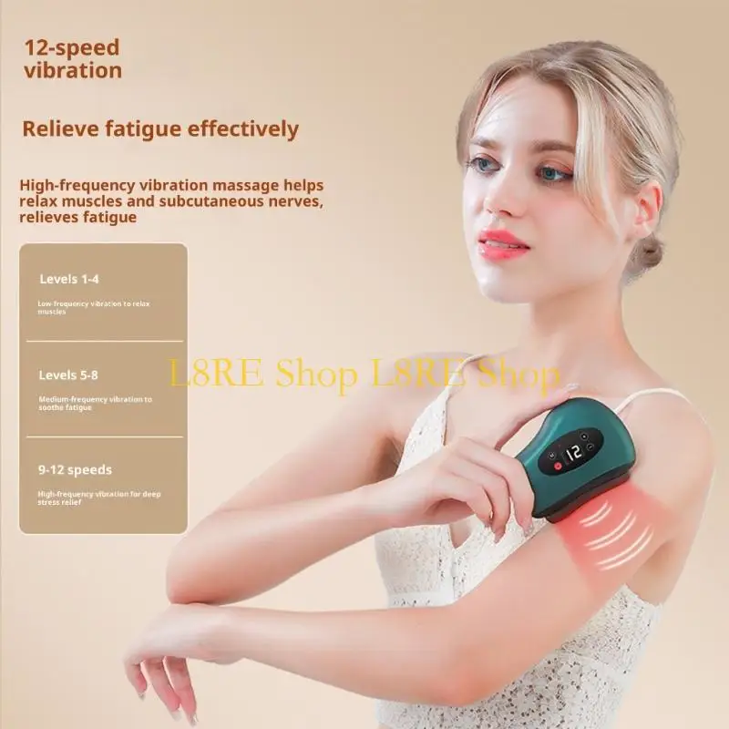 

L8RE Скребок для глубоких тканей всего тела с регулируемыми режимами нагрева, технологией красного света и батареей, на 2 часа