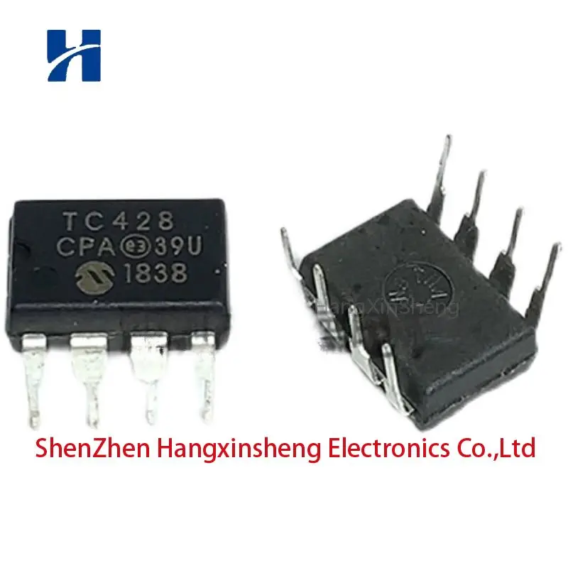 10PCS/LOT TC428CPA silk screen TC428 inline DIP8 1.5A dual high-speed power MOSFET driver brand new original