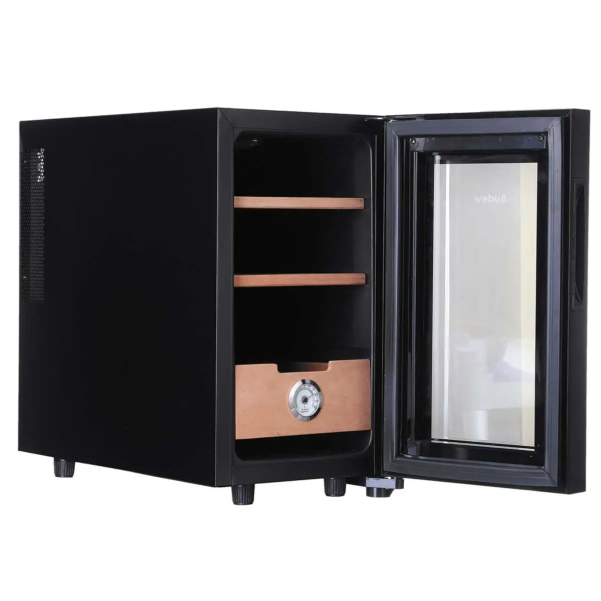 NEEDONE Electric Cooler Humidor 23L 150 Counts Capacity with Spanish Cedar Wood helves & Drawer Electronic Humidor