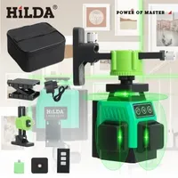 HILDA Laser Level Mini 12 Lines 3D Self-Leveling 360 Horizontal And Vertical Cross Super Powerful Green Portable Laser Beam Line