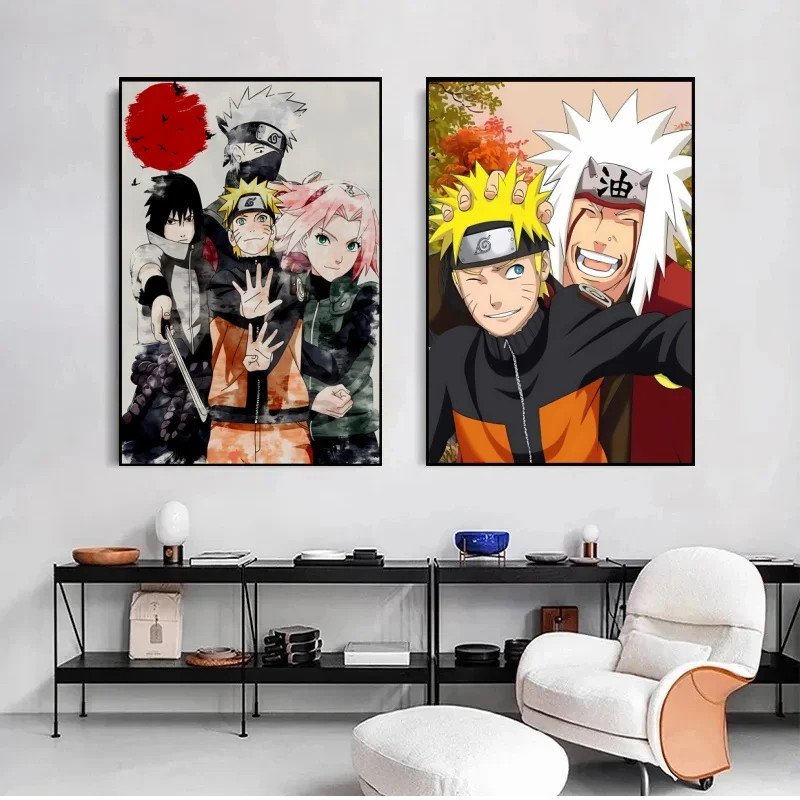 Canvas HD Prints NARUTO Uchiha Sasuke Home Room Painting Kid Action Figures Children\'s Bedroom Decor Birthday Gifts Hanging