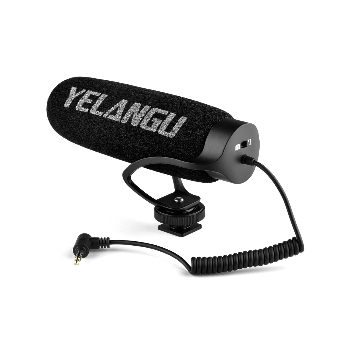 YELANGU Video Microphone Condenser Shock Absorption Noise Reduction Microphone for Canon Nikon Fuji DSLR Camera and Smartphone