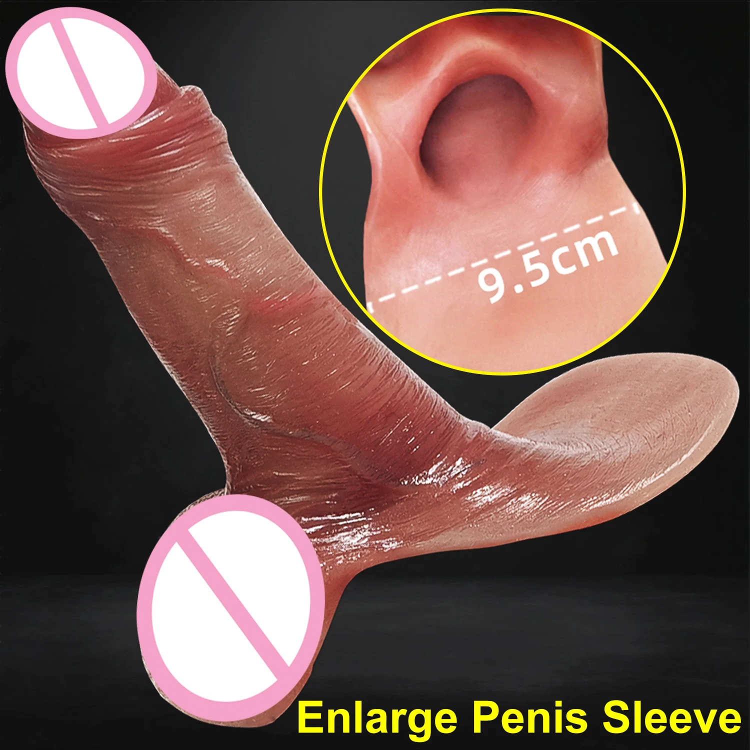 12 Styles Soft Realistic Silicone Enlarger Dick Sleeve Big Growth Real Penis Man Delayed Ejaculation Extend Cock  Condom Sex Toy