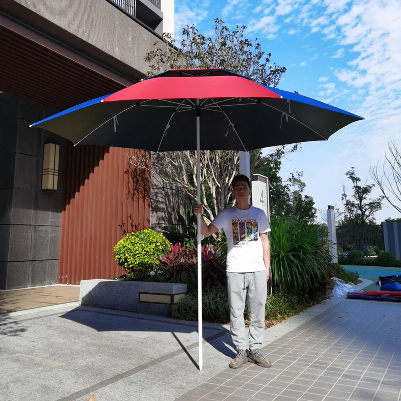 Outdoor Large Terrace Beach Windproof Folding Patio Umbrella With Stand Furniture Beach Tassel Umbrellas Summer Picnic Umbrella