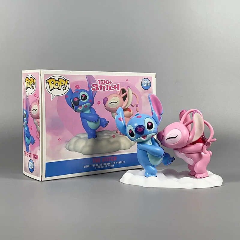 Figuras Funko Pop de Lilo y Stitch, Pareja de Figuras Decorativas en Caja, Adornos para Habitación, Regalos de Cumpleaños para Niñas, Regalos de Navidad