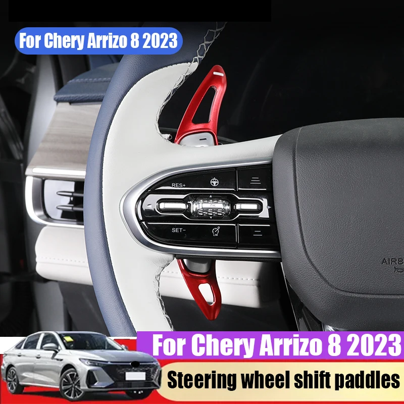 

for Chery Arrizo 8 2023 Aluminum alloy material steering wheel shift paddles plus/minus gear decorative stickers