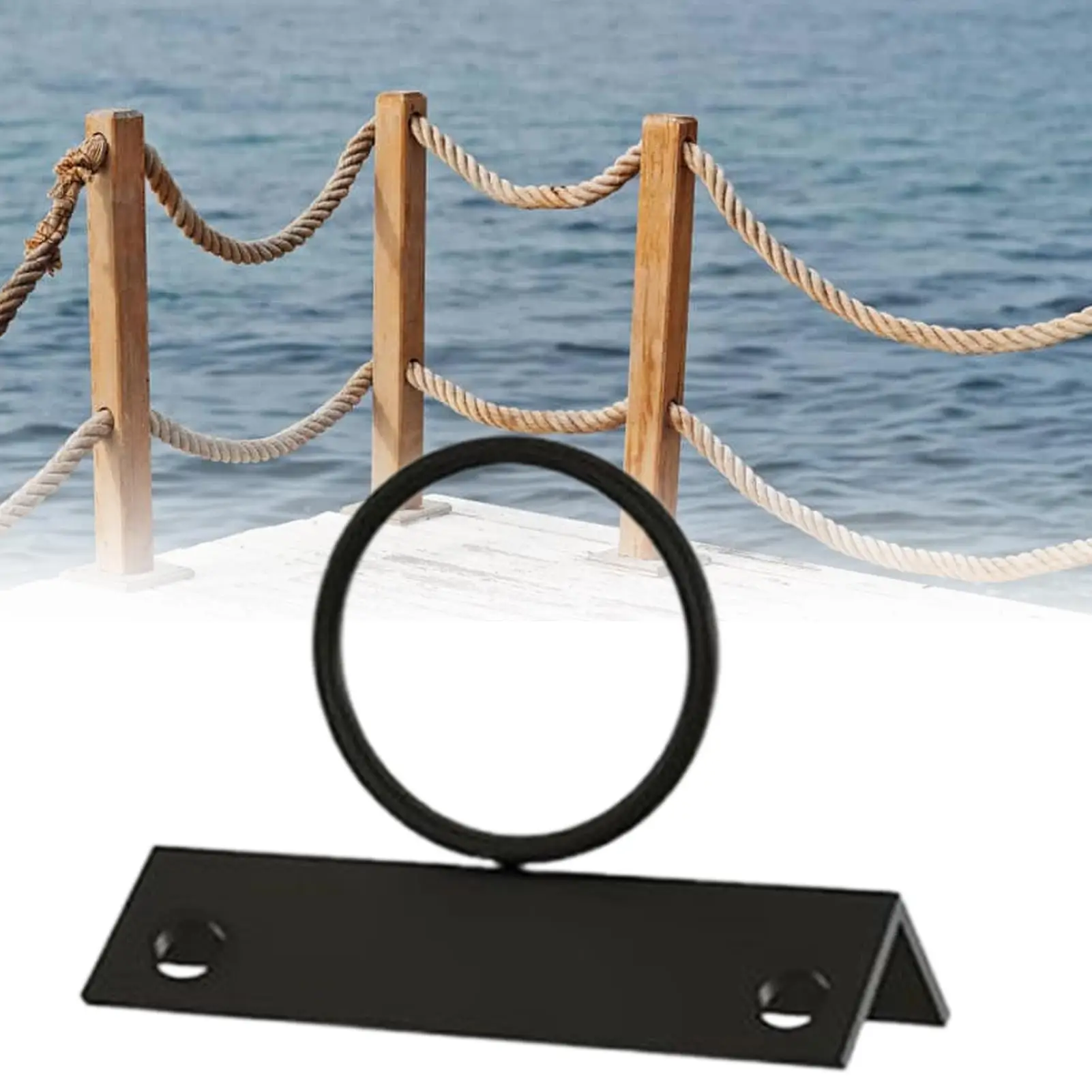 Drop Ring Rope Brackets Drop Ring Bracket Support Holder Sturdy Wall Mount Hanger Easy Installation Hardware For Decks Railing