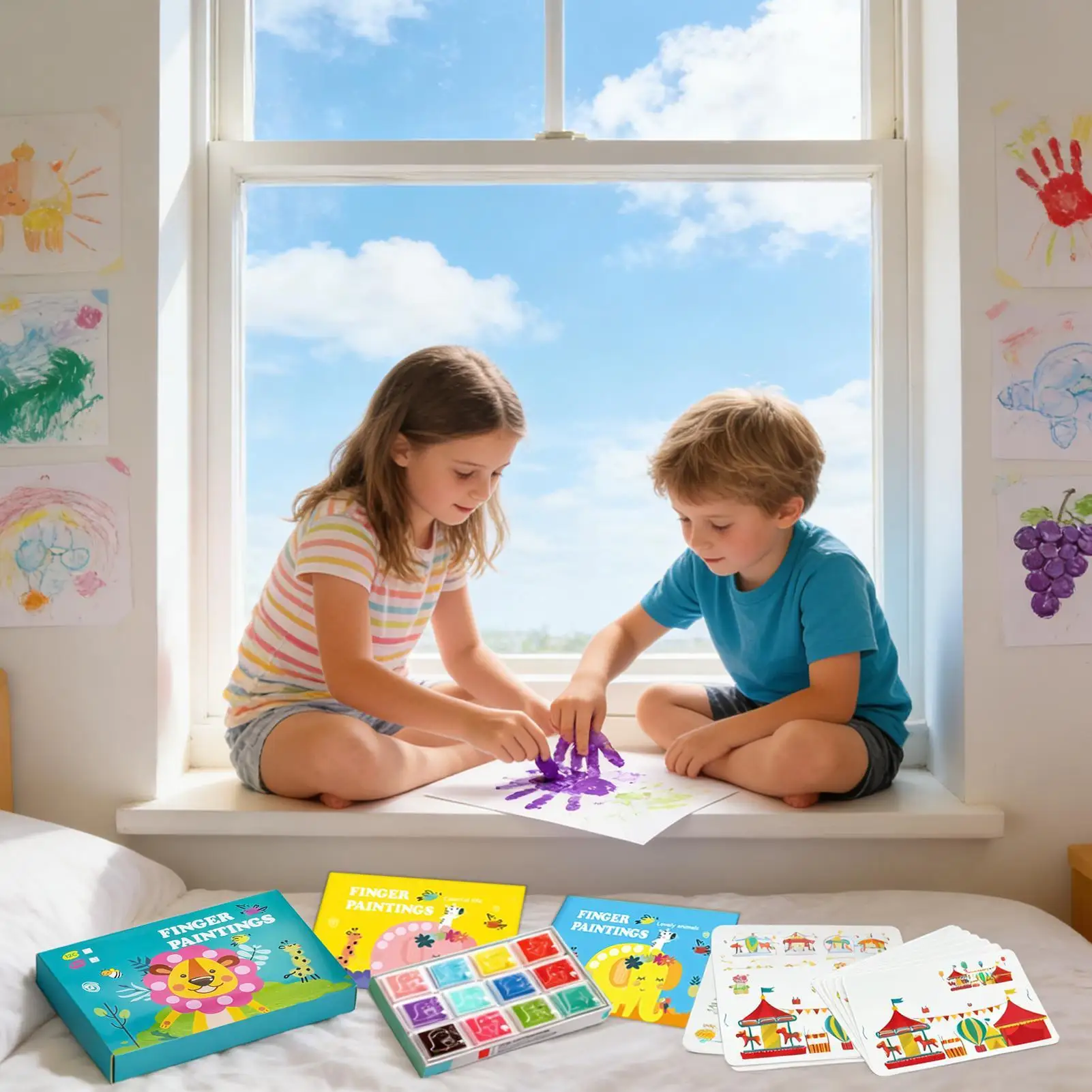 

Бумага для рисования пальчиковыми красками, 12 цветов, развивающая, смываемая, для детей, блокнот для рисования, художественные занятия для мальчиков, детей, дома, школы, класса