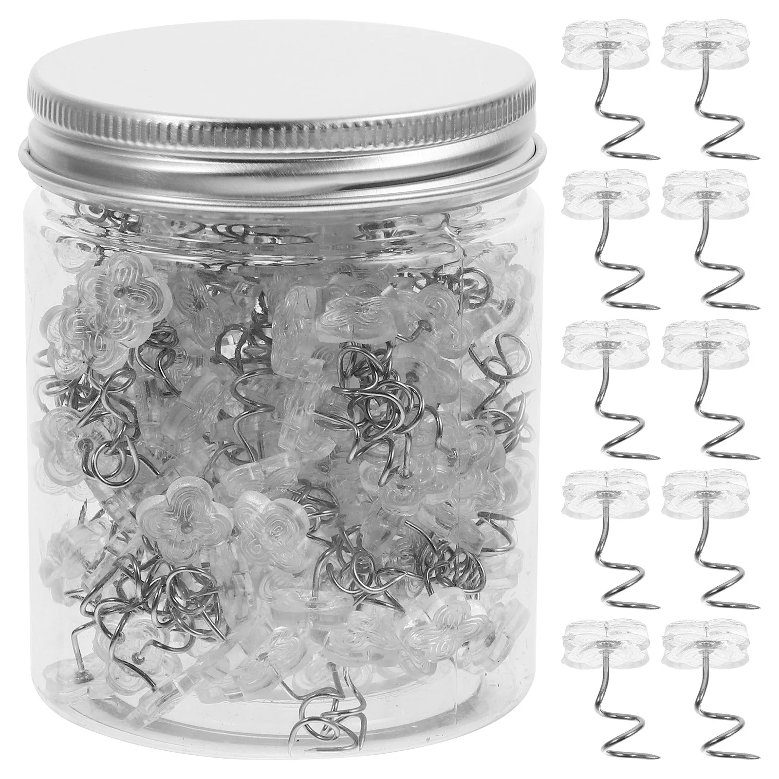 

200Pcs Sewing Locating Spiral Pins Plastic Head Pins for Quilting Embroidery Corsage Wedding Bouquet DIY Jewelry Fabric