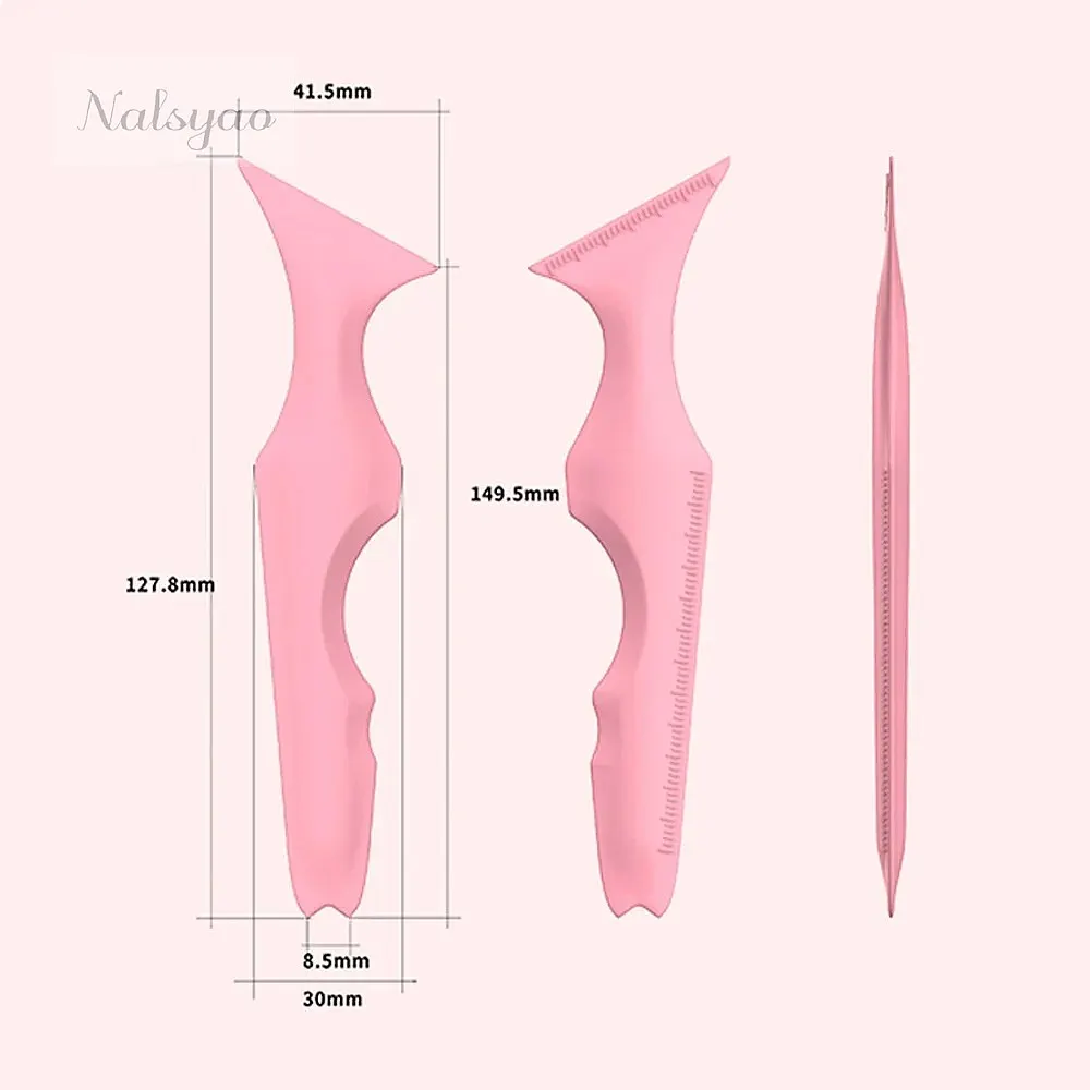 5 in 1 Silicone Beauty Ruler Reusable Eyeliner Stencils Winged Tip Eyeliner Aid Eyebrow Stencil Multi-Purpose Makeup