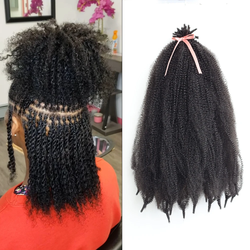 

18 10-дюймовые синтетические волосы Marley Twist Braiding, афро-кудрявые вьющиеся длинные пружинистые вязанные крючком волосы для искусственных локонов