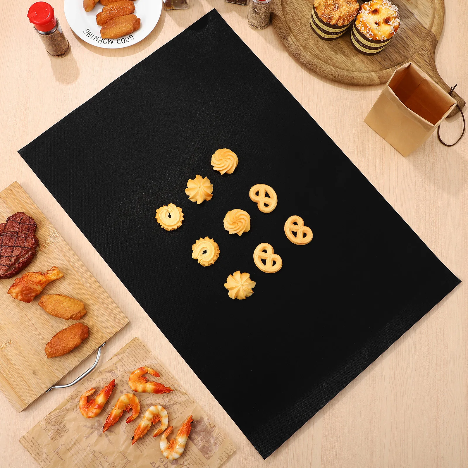 

9Pcs Oven Liners Reusable Non-Stick Thick Heat Resistant Baking Grill Mat Oven Mat Cooking Sheet Grill Mats