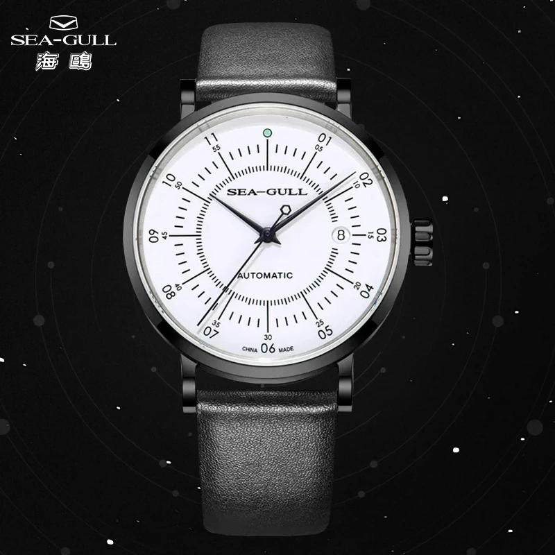 

Seagull Men's Automatic Mechanical Business Watch 40mm Luminous Sapphire Crystal Waterproof Wristwatch 6045H relógios masculino