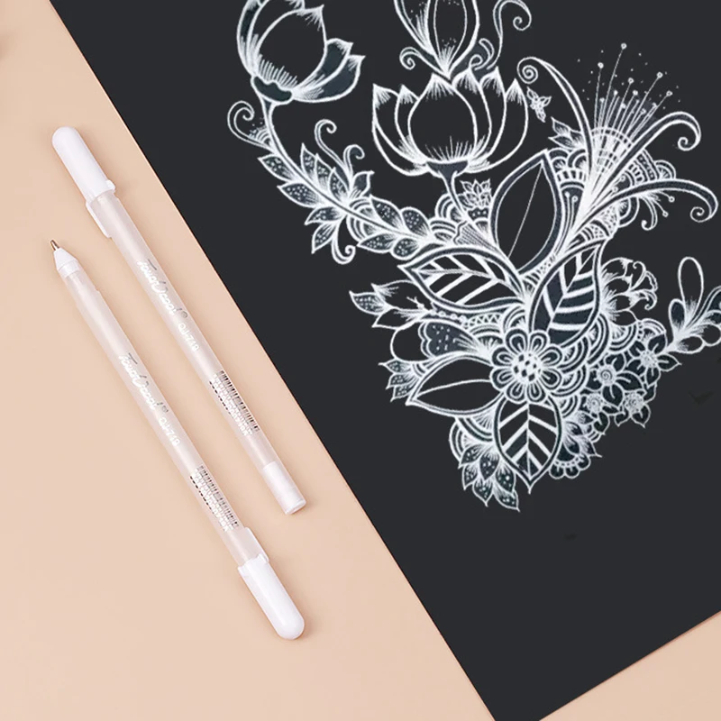 5 قطعة الأبيض مانغا أقلام خطاط (ماركر) مجموعة 0.8 مللي متر الحبر الدائم سجل القصاصات الإطارات القلم مقاوم للماء اللوازم المدرسية القرطاسية فرشاة فنية القلم