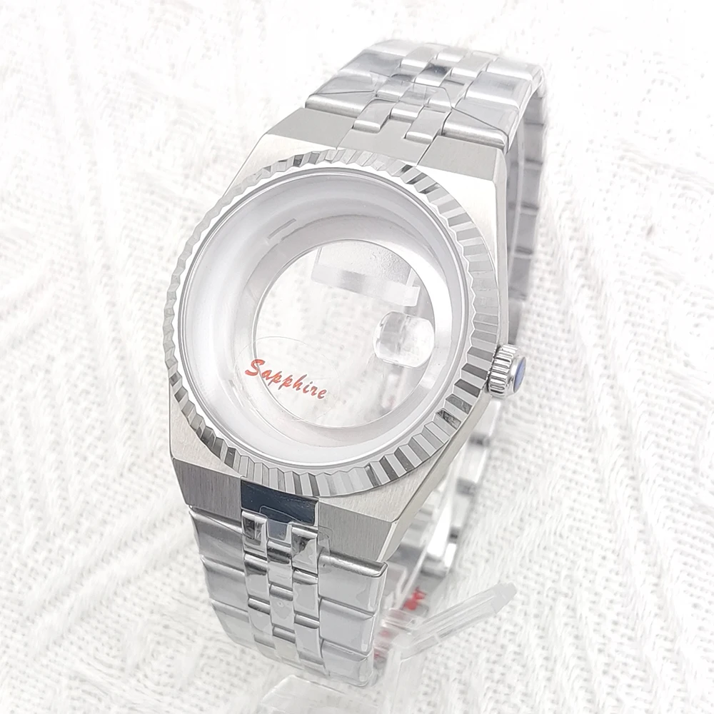 316L Stainless Steel 40mm Land-Dwellwe Watch Case Strap Sapphire Glass Fit for NH35 Waterproof Automatic Mechanical Watch Case image 3