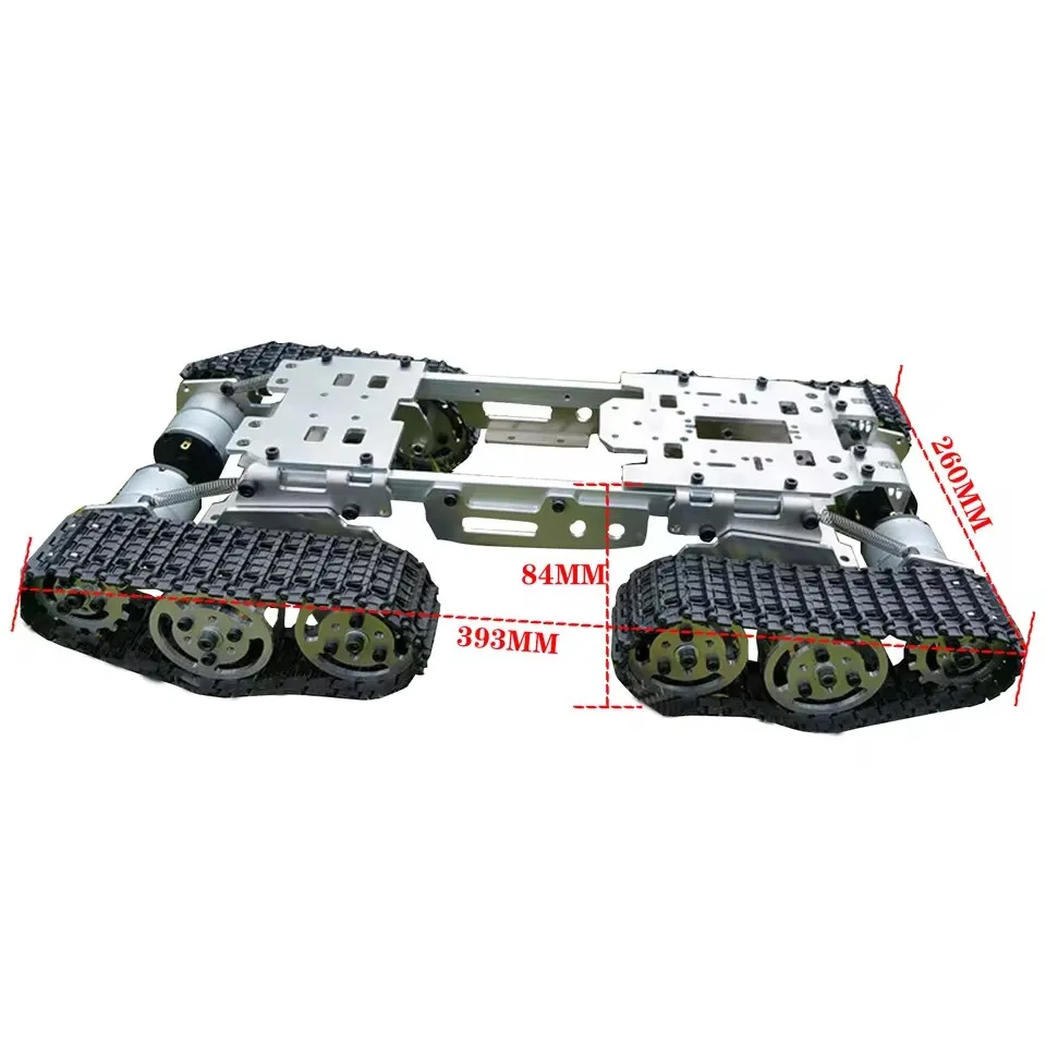 4WD Smart Tank Car Chassis für DIY Spielzeug Mobile Plattform Montage Interface für Servo Roboter Arm
