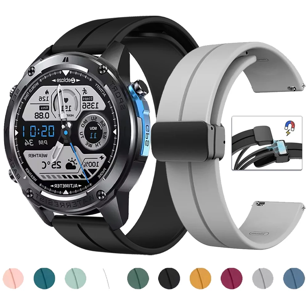 22Mm Silicone Strap…