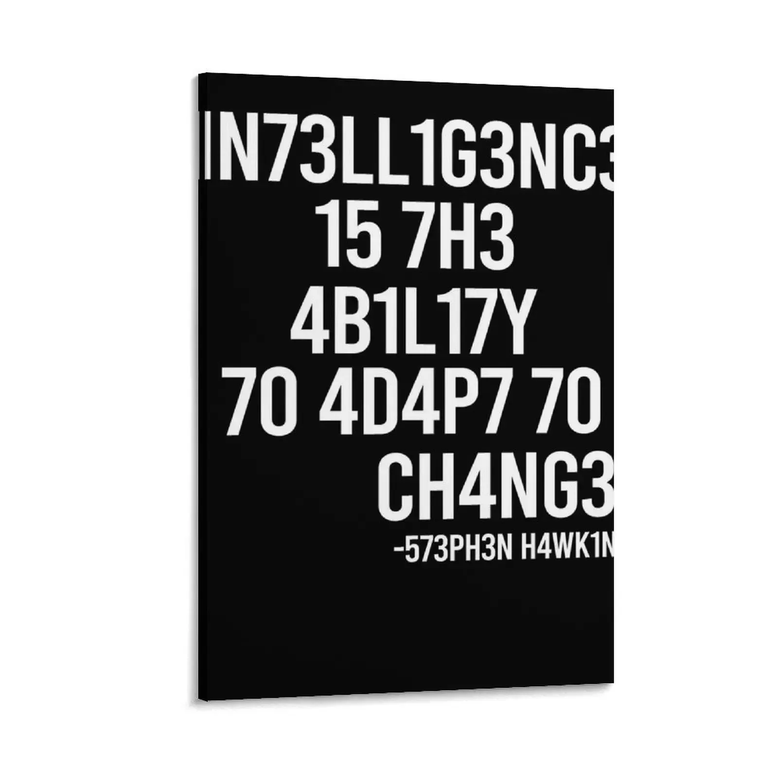 

1n73ll1g3nc3 15 7h3 4b1l17y 70 4d4p7 70 ch4ng3 Canvas Painting anime posters wall decoration paintings office decoration