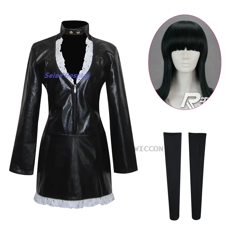 Nico All Sunday Cosplay Robin Costume Wig 1PC Black Sexy Uniform Clothes Anime Comic Devil Child Cosplay Women Halloween Party