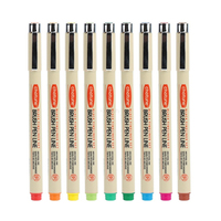 9 Colors Soft Brush Porous-Point Pens Drawing Design Sketch Micron Pen 0.5mm Fineliner Neelde Drawing Pen Supplies