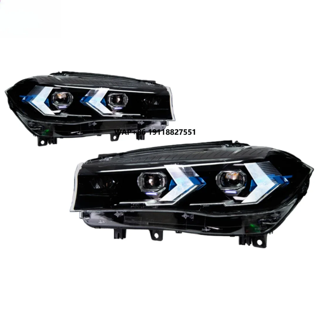 

High Quality New 12V 6000K LED Headlight for X5 F15 2014-2018 Assembly Dual Color Yellow White DRL 10000 Lumens 70W D2R