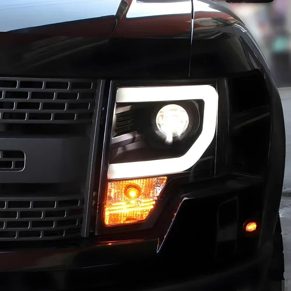 

Modified Car Front Lamps For Ford Raptor F150 2009-2014 LED Auto Headlights Assembly Upgrade Bifocal Projector Lens Accessories