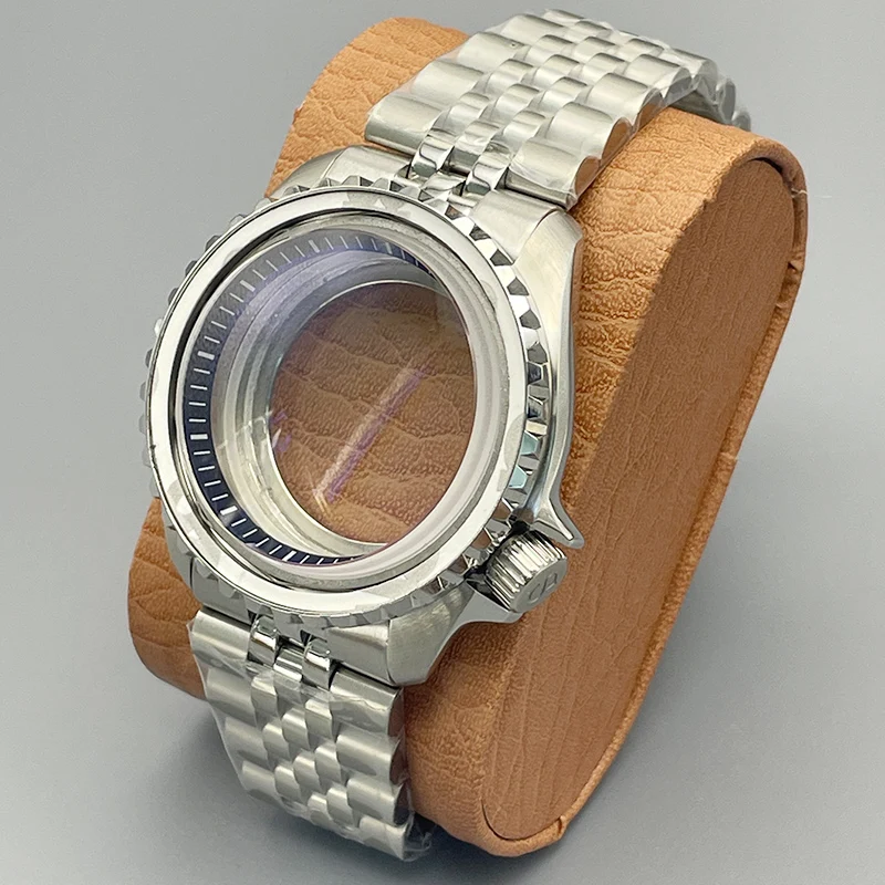 42mm SKX007 Watch Case and Band Dome Sapphire Crystal Glass Transparent Back Fits NH35 NH36 7S26 4R Movement Men's Watch Cases