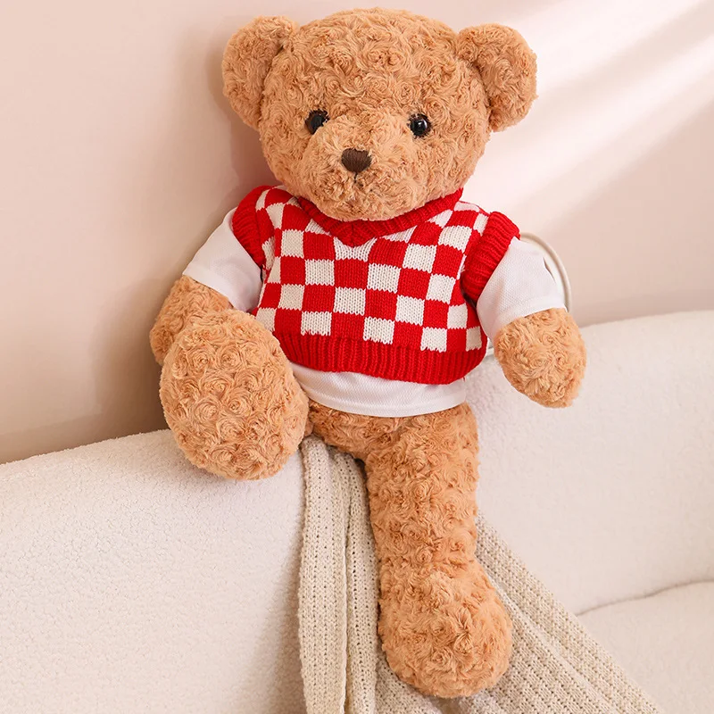 Mooie Reus 90Cm Teddybeer Knuffels Met Kleding Jurk Paar Teddybeer Pop Voor Lover Meisjes Elegant Verjaardagscadeau