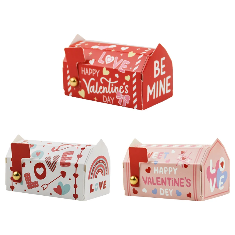 24PCS Valentine's Day paper box container in email shape - Creative Valentine's Day gift box in email shape