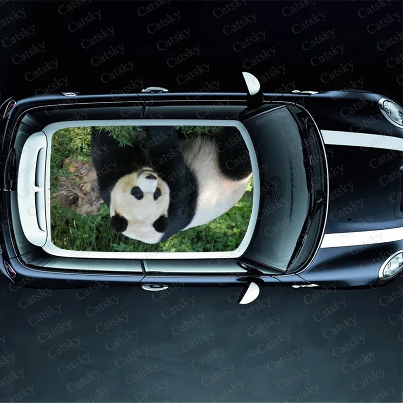 giant panda animal Car stickers roof sunroof decorative stickers vinyl self-adhesive modified itache car stickers decals