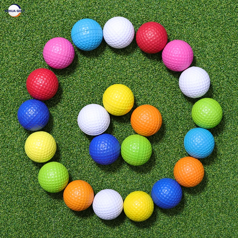 Golf Balls Practice Foam Golf Balls Customization 10Pcs Yellow PU Foam Balls Sponge Elastic Indoor Outdoor Practice Training