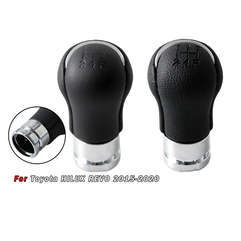 

5-Speed Leather Gear Shift Knob for Toyota Hilux Revo 2015-2020 -Car Transmission Shifter Handle, Durable Auto Accessories 2019