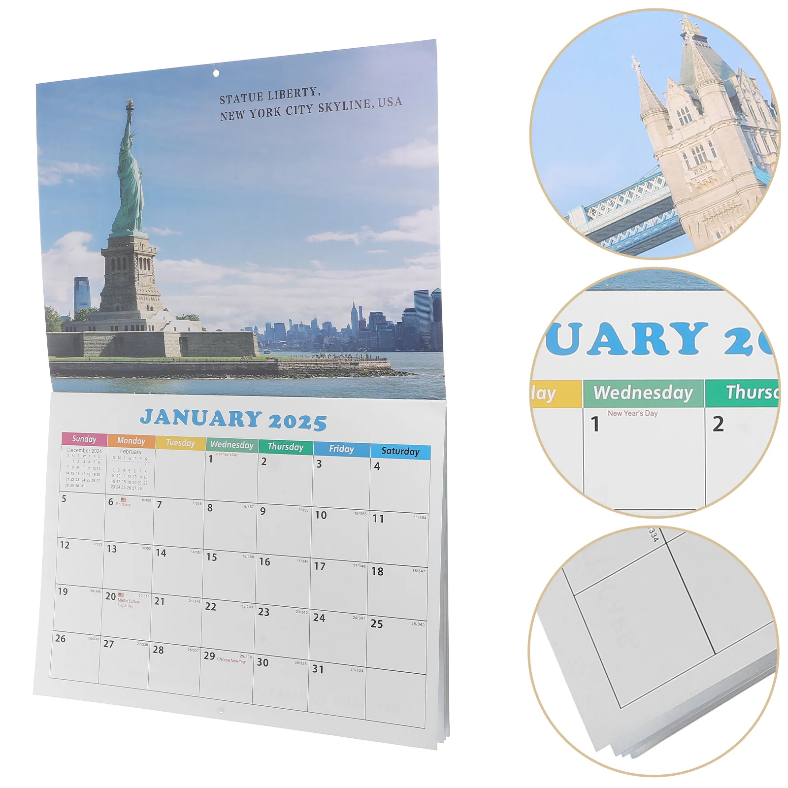 

Schedules World Scenery Wall Calendar Travel Calender 2025 Daily Paper Monthly Photo