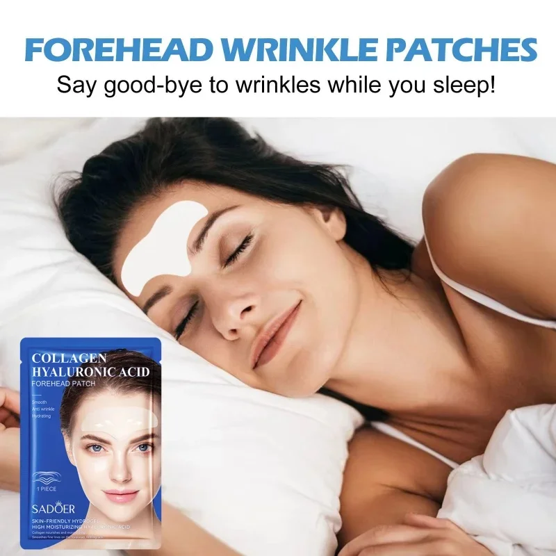 Forehead Gel Patch Lightening Forehead Wrinkle Anti-Wrinkle Firming Mask Frown Hyaluronan Stickers Anti-Aging Face Skin Care