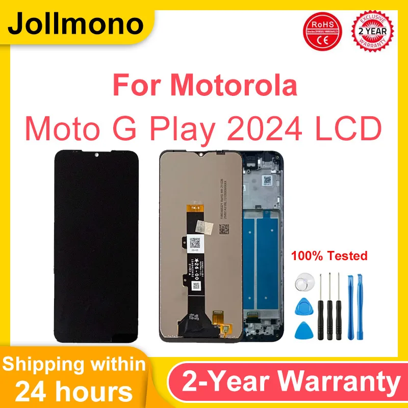 

6,5 "для Motorola Moto G Play (2024) ЖК-дисплей, сенсорная панель, дигитайзер в сборе, замена экрана для Moto G Play (2024) ЖК-дисплей