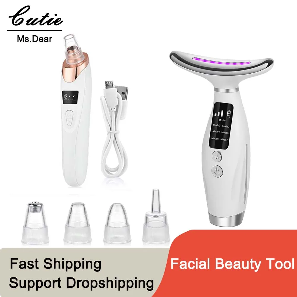 

Electric Blackhead Remover Device Black Head Spot Exfoliator/Neck Facial Beauty Device Double Chin Remover Improve Neck Lines