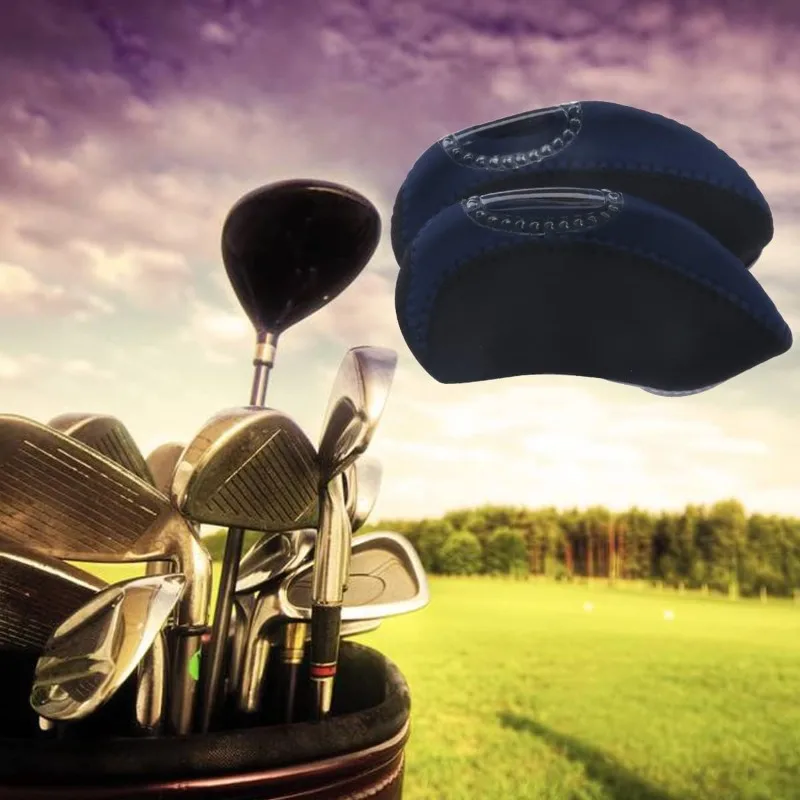 مجموعة أغطية حديد الجولف لمختارات مرونة النادي المحمولة 10 قطع/وحدة، هدية مثالية للاعبي الغولف