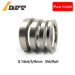 5M 0.1mmx 4/5/8mm Pure Nickel Strip Tape for Li 18650/21700 Battery Welding Compatible for Welder Machine and Spot Welding