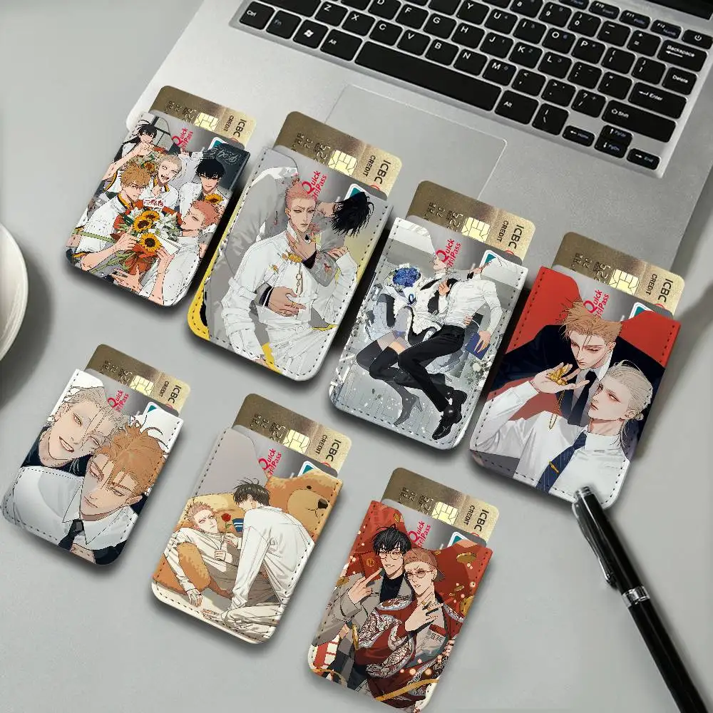 Cartoon 19 Days Pu Leather Credit Card Holder Slim Business Cardholder Anti Theft Id Organizer for Men Women Outdoor Carrying