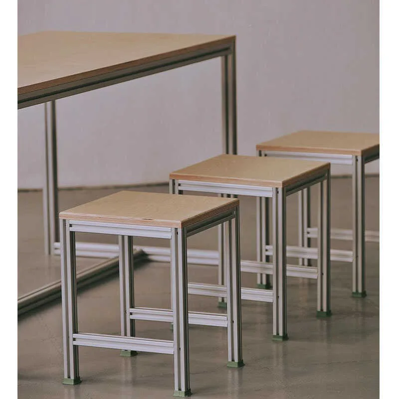 Birch Aluminum Profile Marine Board Table and Chair Set for Commercial Coffee Table Bar Counter High Stool Minimalist Writing