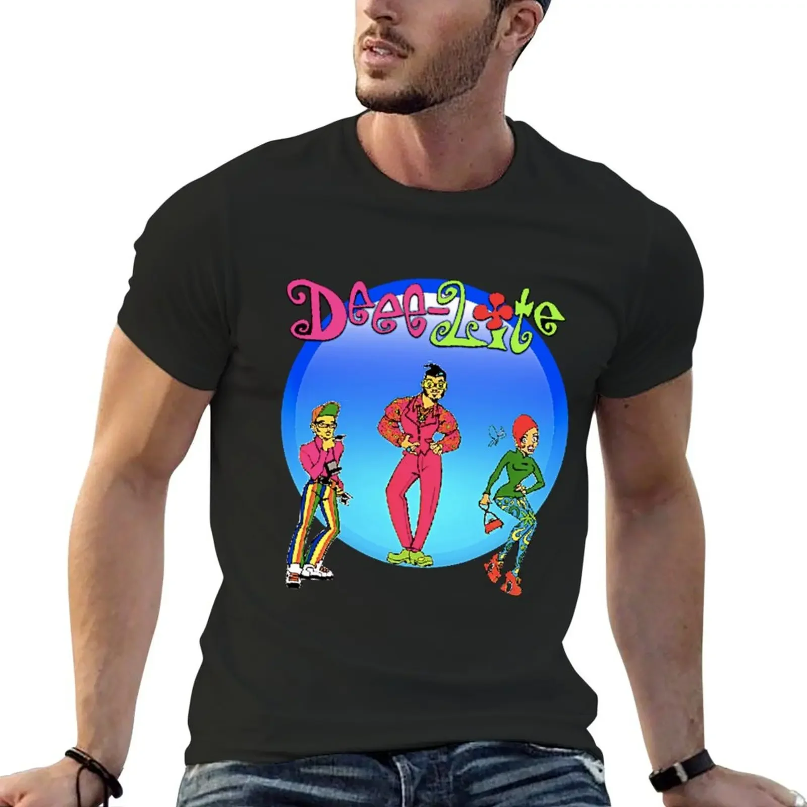 Camiseta DEEE-LITE ANIMATION BALL, ropa de verano, camiseta de manga corta, ropa de talla grande, camisetas de entrenamiento para hombre de anime