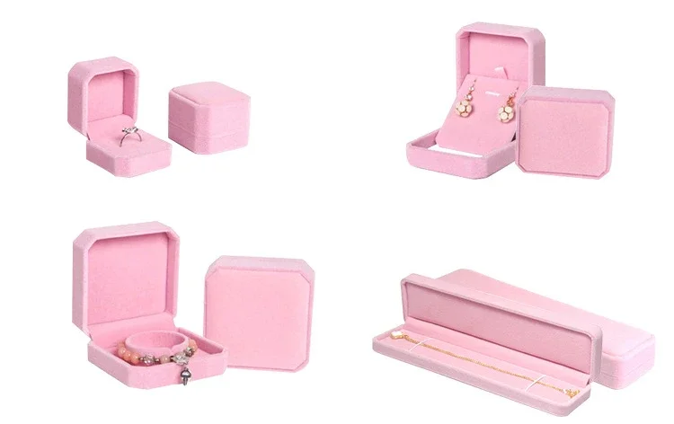 10 Colors Velvet Carrying Case Gift Box For Jewelry Making Ring Necklace Earrings Bracelet Holder Display Packaging Supplies