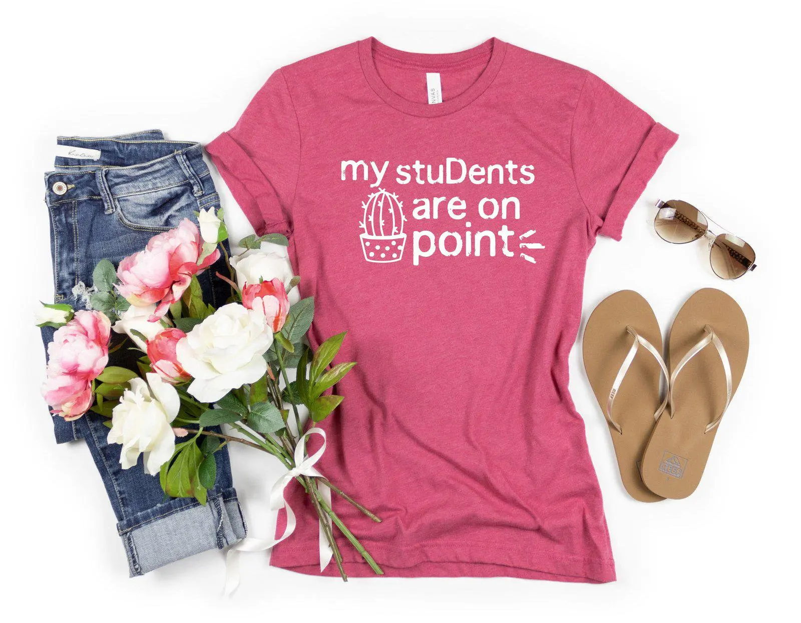 طلابي تي شيرت يوم المعلم العودة إلى المدرسة التقدير على نقطة #1