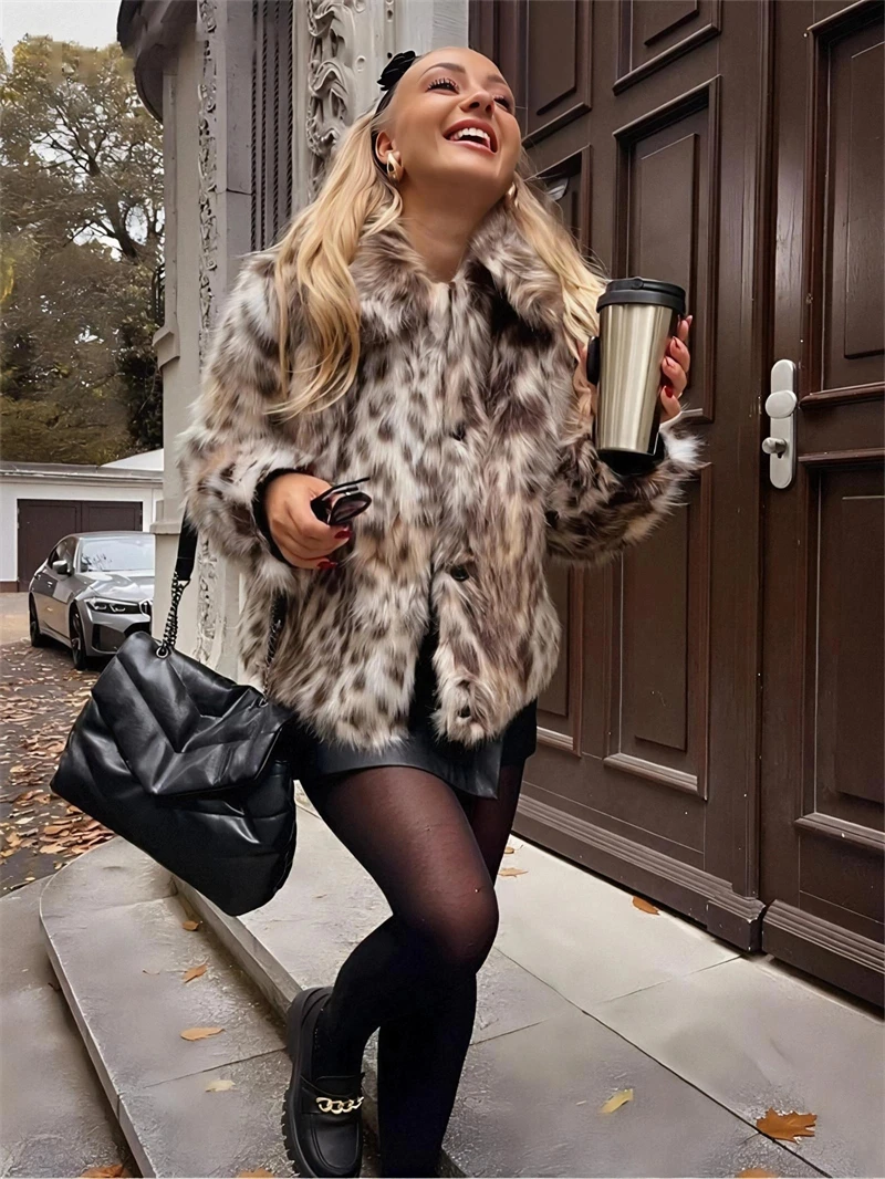 Guobioziy Women's Slim-Fit Faux Fur Coat 2026 Autumn/Winter New Arrival European Casual Fashion Tassel Daily Commuting RockStyle