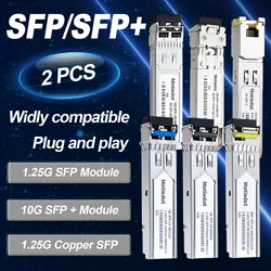 Модуль оптоволоконного приемопередатчика 1,25 SFP и 10G SFP+, многомодовый одномодовый BIDI, DDM 500–20 км для Cisco UBNT Mikrotik Netgear и т. д.