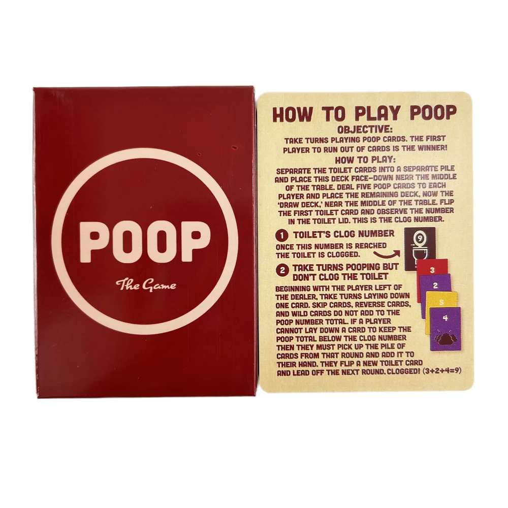 POOP Card Game First Edition Family Friendly Board Games Adult Games For Game Night Funparty Card Game