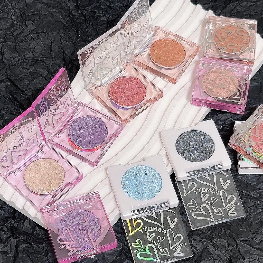 Monochrome eyeshadow full set, fine glitter, FAMOTY, diamond-shaped glitter, high-gloss beauty eyeshadow palette, sequin cosmeti