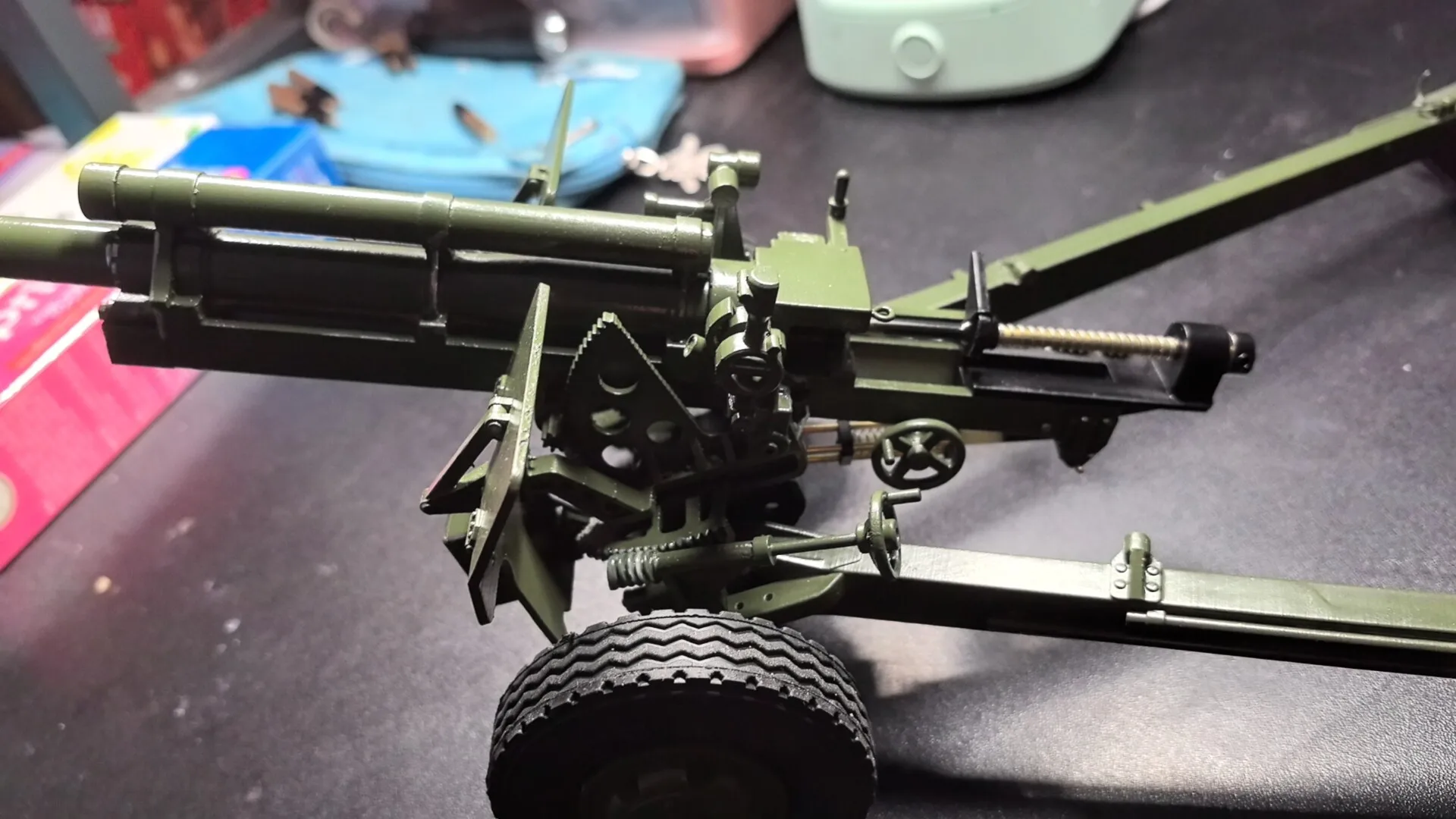 1/16 Scale 3D Printed High Precision Resin M101 Howitzer Model M2A1 Nylon Components Brass Shafts Military Collectible Display